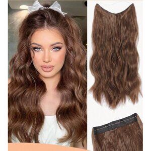 Halo Invisible Hair Extension 20 Inches Reddish Brown
